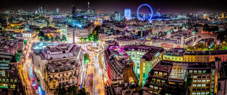 london at night