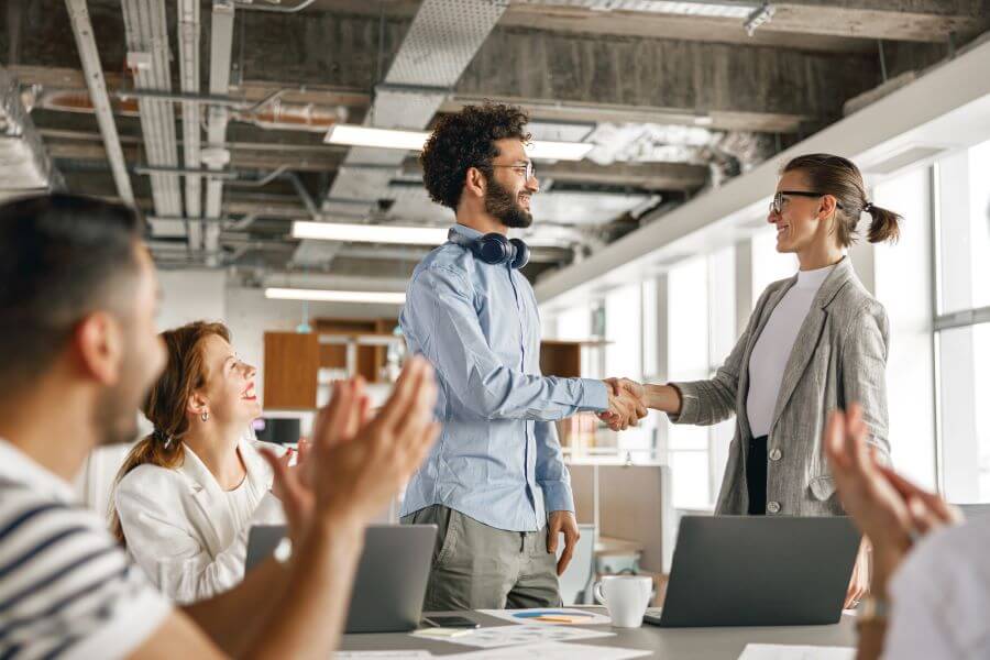 new staff member introduced to team