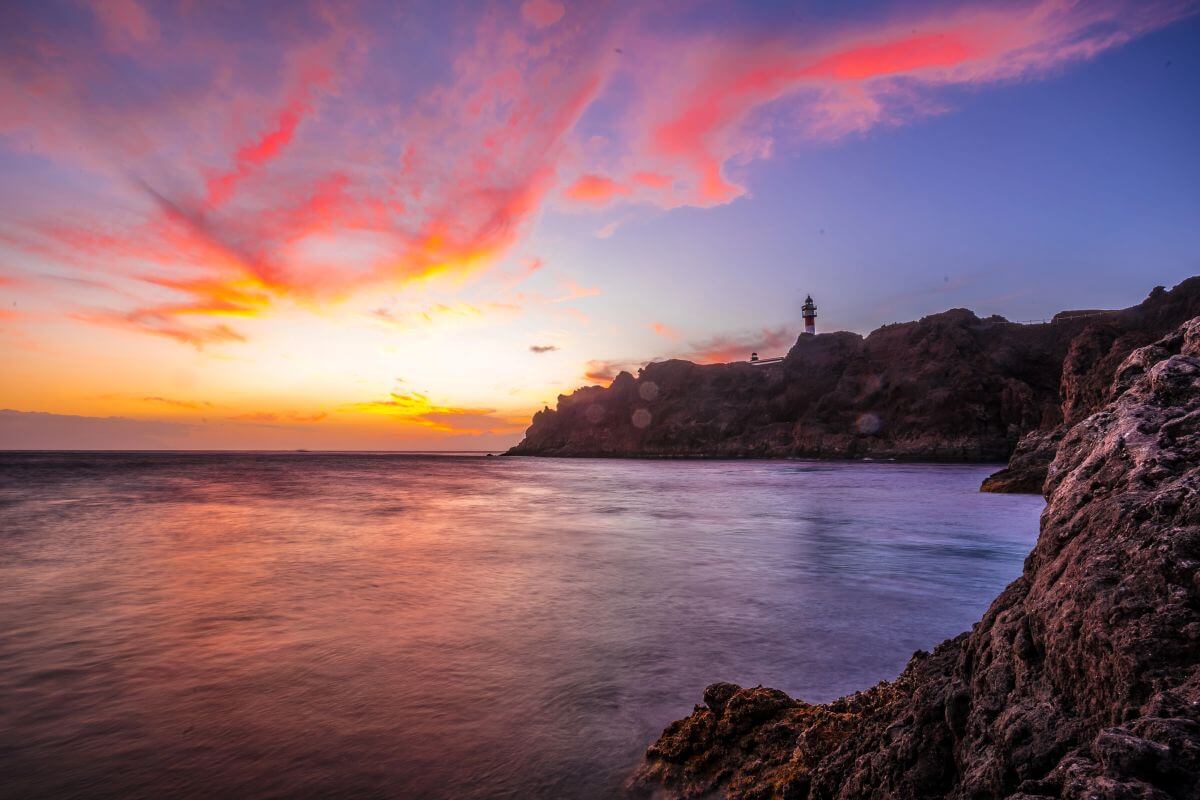 Tenerife's Stunning Coastal Villages: Where to Go and What to See 5 Sunset view of lighthouse Tenerife Punta de Teno